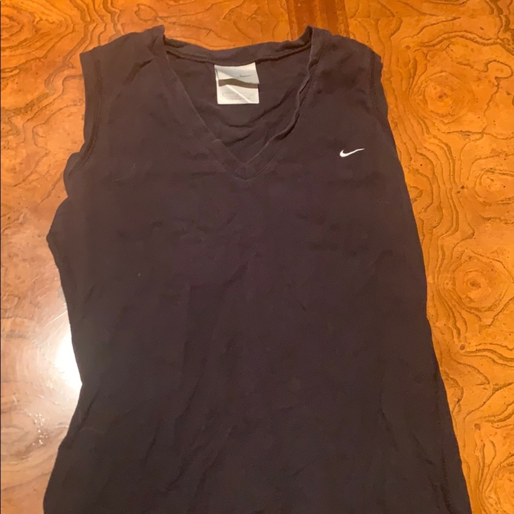 Nike black V-neck tank